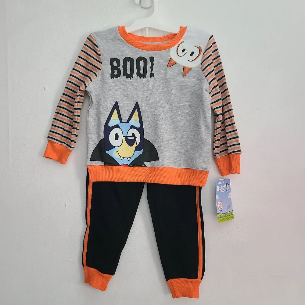 Bluey Halloween Toddler Fleece Top and Bottom Set